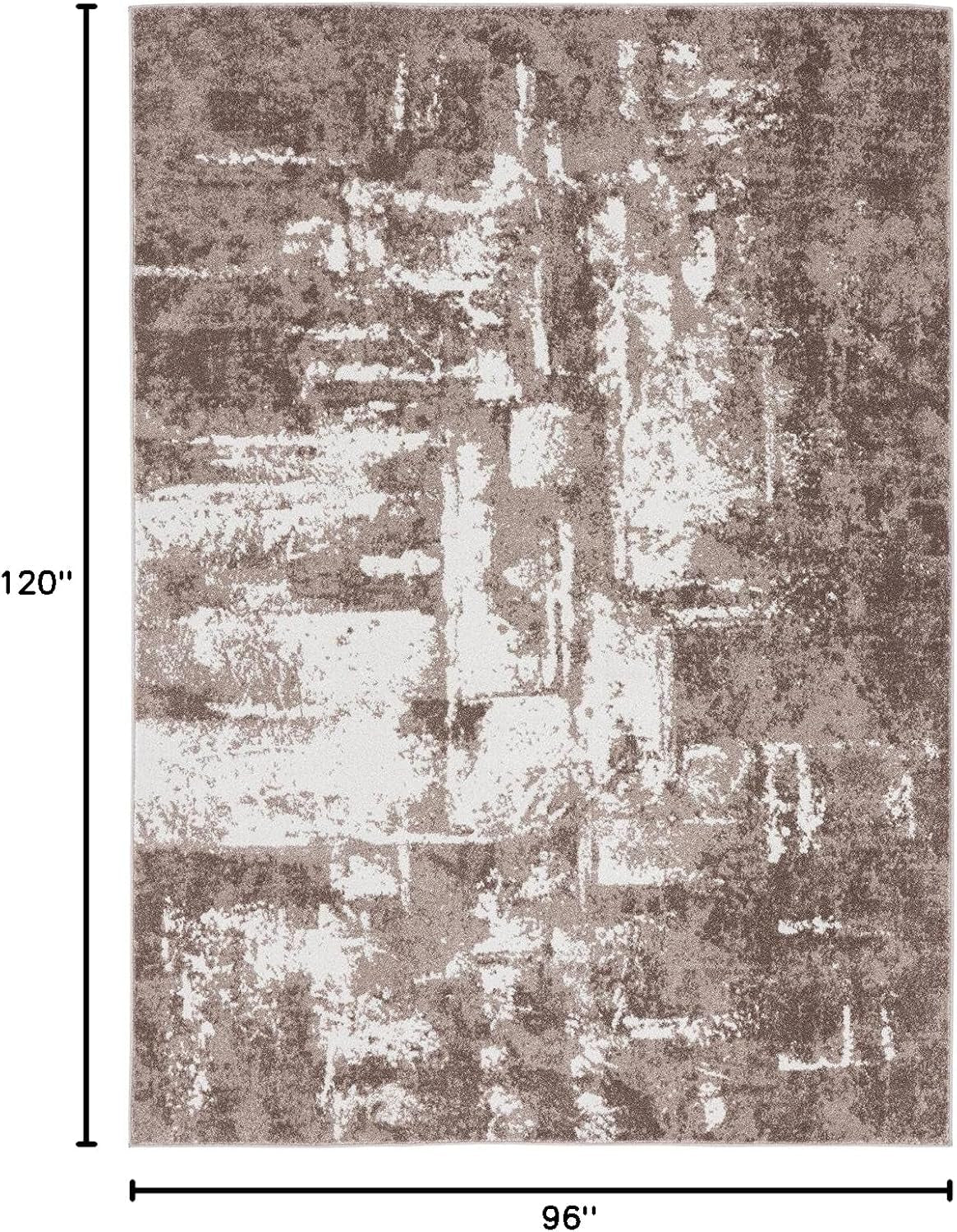 Hampstead Abstract Area Rug - Medium Pile, Modern Area Rug, Beige / 8 X 10