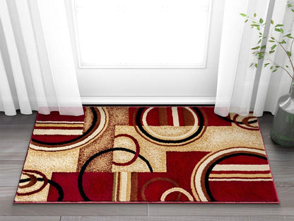 Barclay Arcs & Shapes Red Modern Geometric Area Rug 2'3" X 3'11"