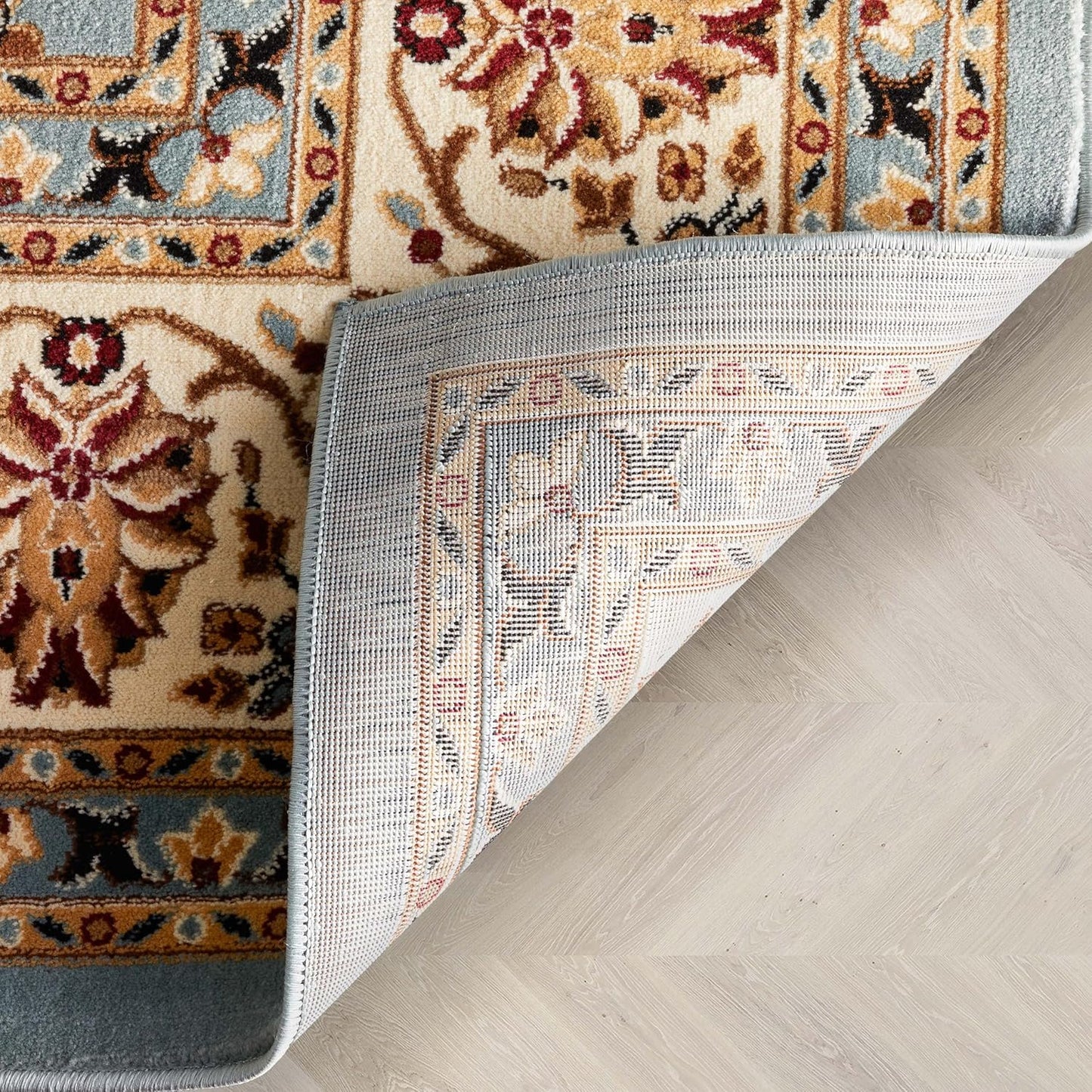 Barclay Sarouk Traditional Light Blue 2'3" X 3'11 Rug