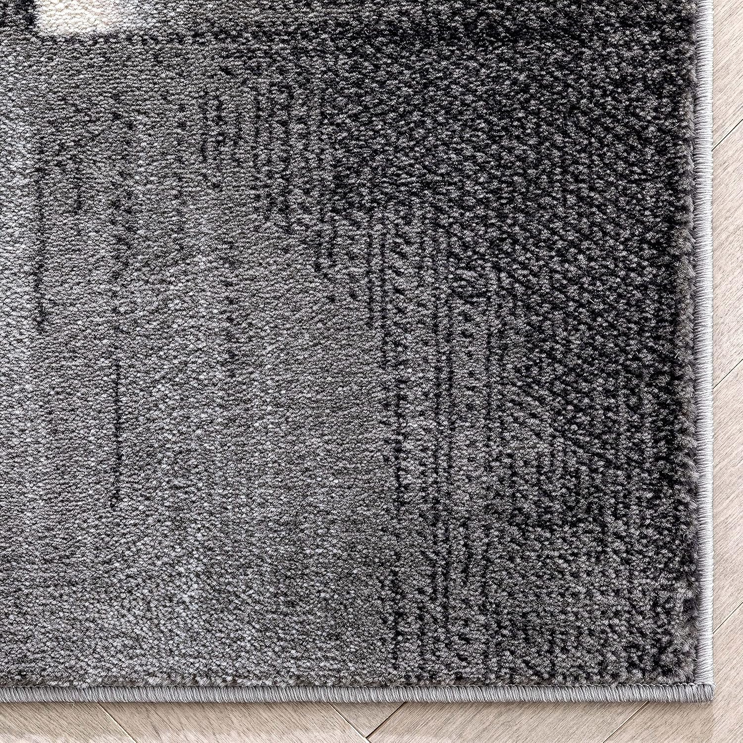 Good Vibes Louisa Gold Modern Geometric Boxes 7'10" X 9'10" 3D Texture Area Rug