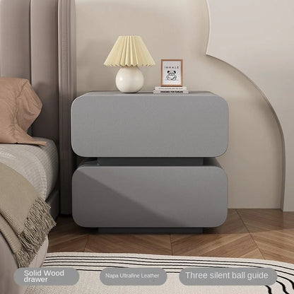 Cream Wind Bedside Table Simple Modern Solid Wood Bedside Storage Cabinet Home Bed Cabinet Bedroom Small Bedside Cabinet