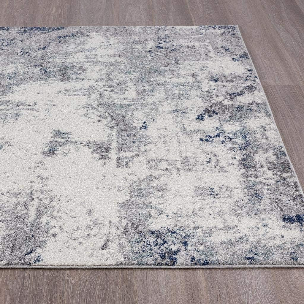 Hampstead Abstract Area Rug - Medium Pile, Modern Area Rug, Ivory / 8 X 10