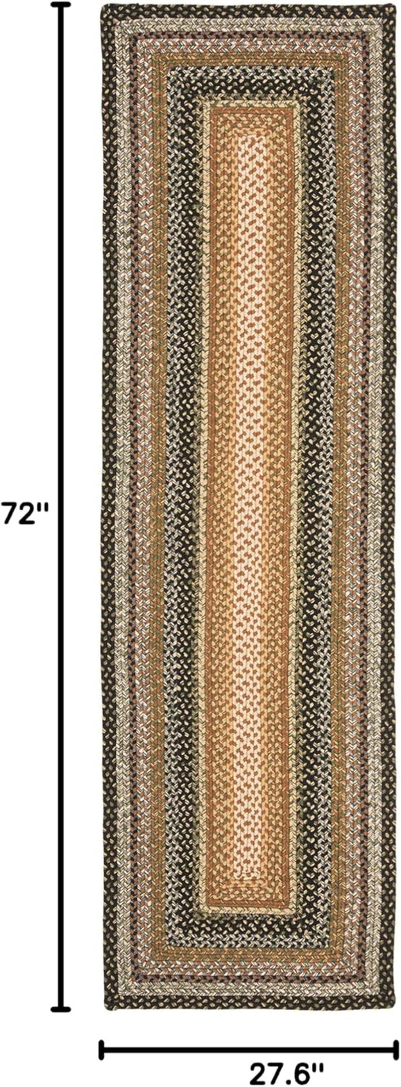 Washable Rug Braided Collection - 2'3" X 6' Runner, Multi, Weather Resistant & Easy Cleaning, Ideal for Patio, Backyard, Mudroom, Deck, Hallway, Kitchen (BRD308A)