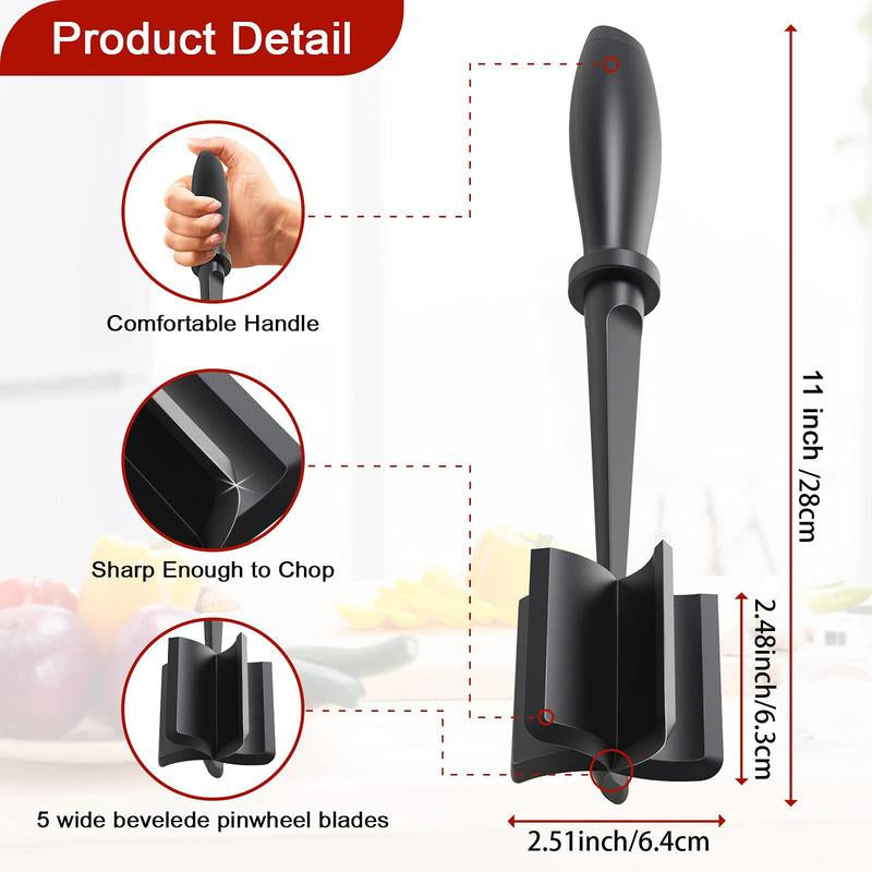 Handheld Meat Chopper, 1 Count Non-Stick Meat Mincer, Manual Hamburger Meat Masher, Kitchen Meat Utensils, Kitchen Utensils Tools, Kitchen Utensils Accessories, Kitchen Cooking Accessories, Multifunctional Kitchen Tool