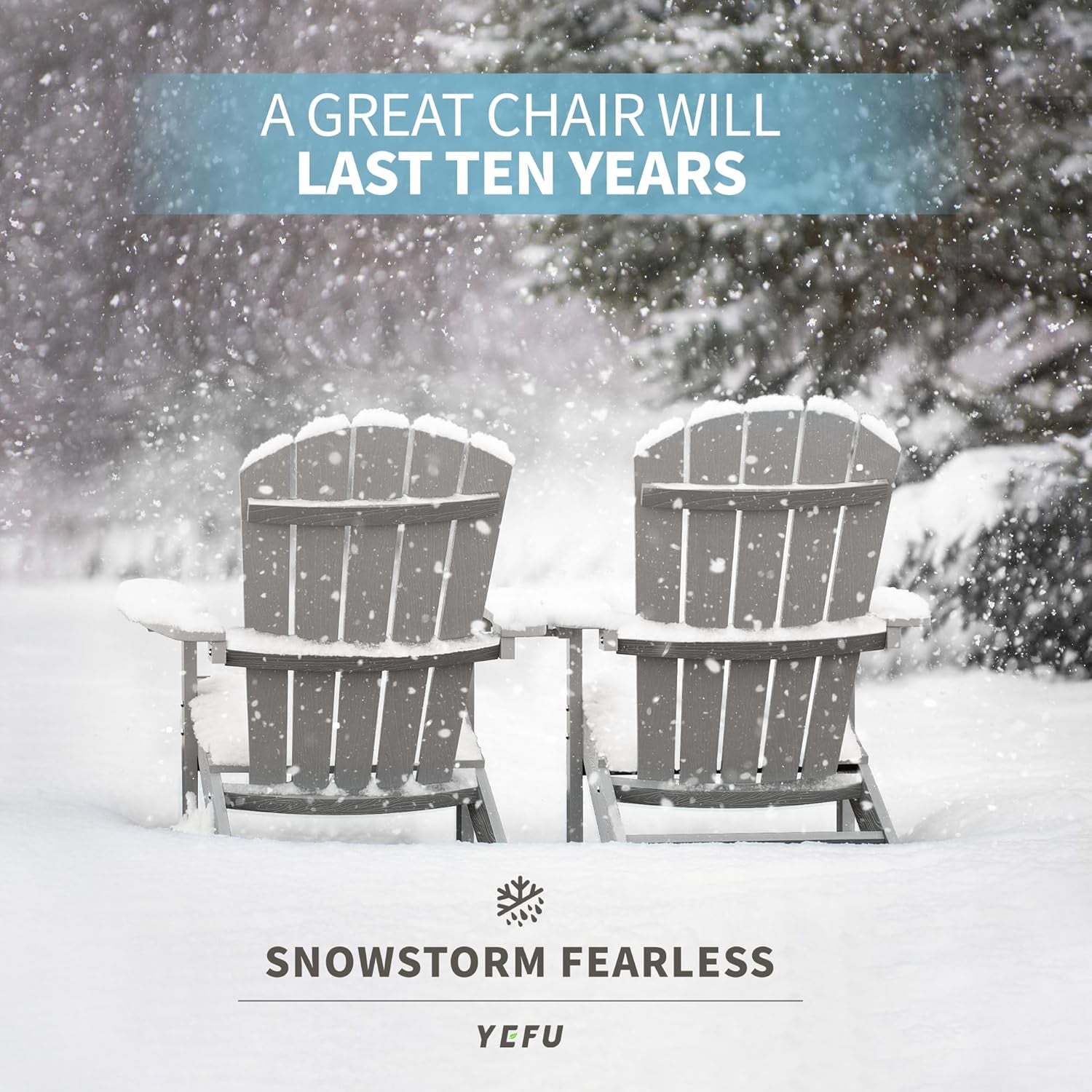 Adirondack Chair Weather Resistant: Outdoor Chair HIPS Plastic Adirondack Chairs - Patio Chairs with Wood Texture - Lawn Fire Pit Deck Porch Garden Chairs for Adults (Grey)