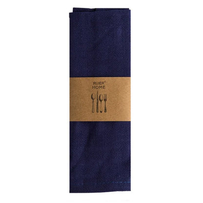 Nordic Cotton Linen Tea Napkin, Table Handkerchief, Cloth for Dinner Party, Restaurant Bowl, Teapot Cleaning Towel