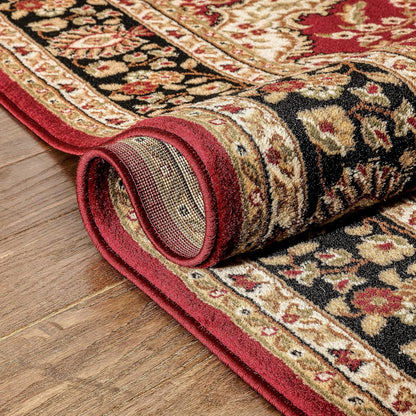 Barclay Medallion Kashan Red Traditional Area Rug 6'7'' X 9'6''