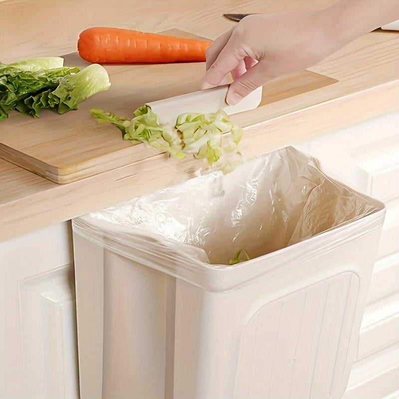 Foldable Kitchen Trash Can, 1 Count Hanging Garbage Storage Bucket, Kitchen Bin, Space-Saving Kitchen Accessory for Home, Kitchen Waste