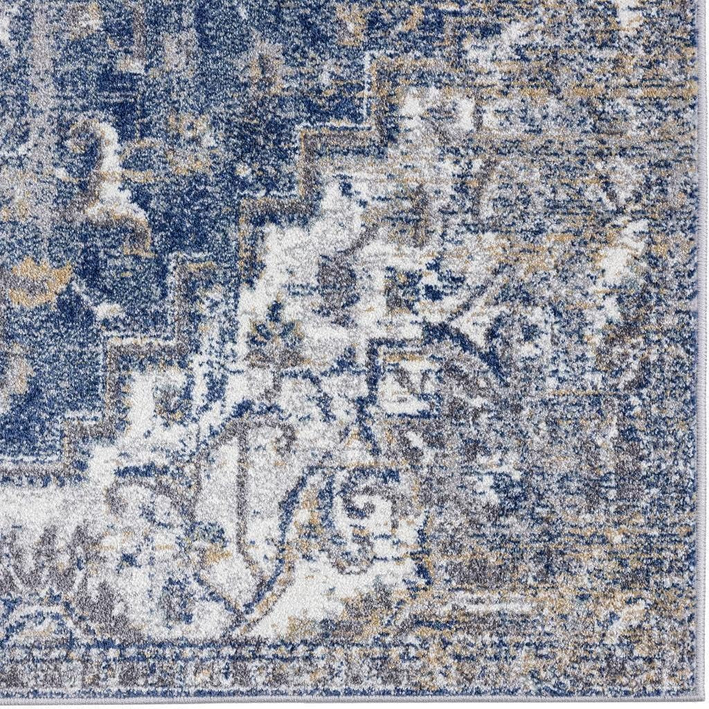 Hampstead Oriental Yellow with Blue 8X10 Area Rug 5623