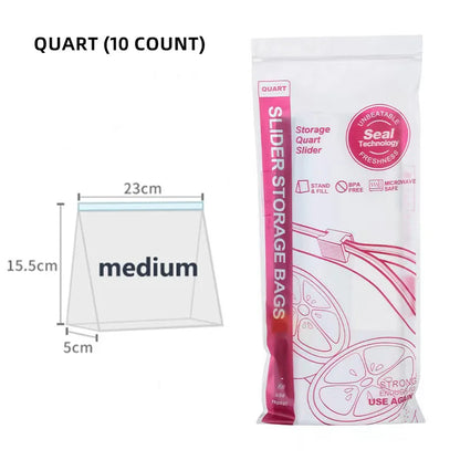 Reusable Food Storage Bags Bpa-Free Freezer Bags Leak-Proof Fresh Seal Bag Ziplock Storage Bags