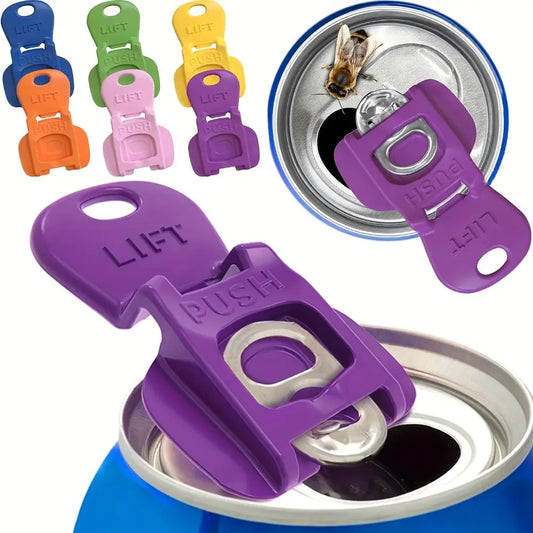 1/6/12Pcs Colorful Reusable Easy Can Opener Effortless Dustproof Drink Protector Convenient Practical Camping Accessories Beer