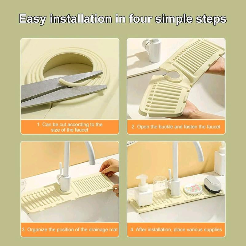 Kitchen Sink Splash Guard - Durable Design for Kitchen Use, Compatible with Standard Kitchen Appliances Stylish Utensils Traditional