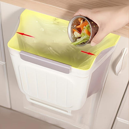 Foldable Kitchen Trash Can, 1 Count Hanging Garbage Storage Bucket, Kitchen Bin, Space-Saving Kitchen Accessory for Home, Kitchen Waste