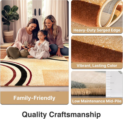 Barclay Arcs & Shapes Ivory Modern Geometric Area Rug 2'3" X 3'11"