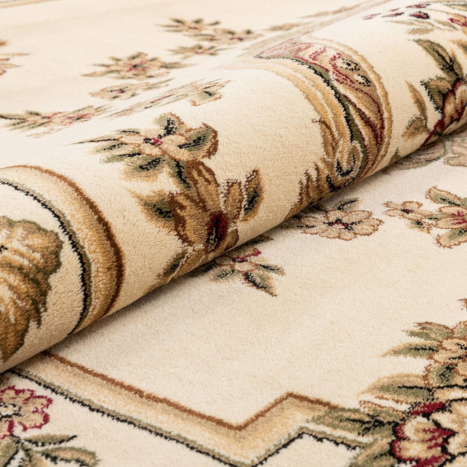 Timeless Collection Le Petit Palais Ivory 2X7 Runner Luxurious Traditional French Medallion Oriental Area Rug Perfect for Living Room Bedroom or Dining Room Easy-To-Clean Durable Design