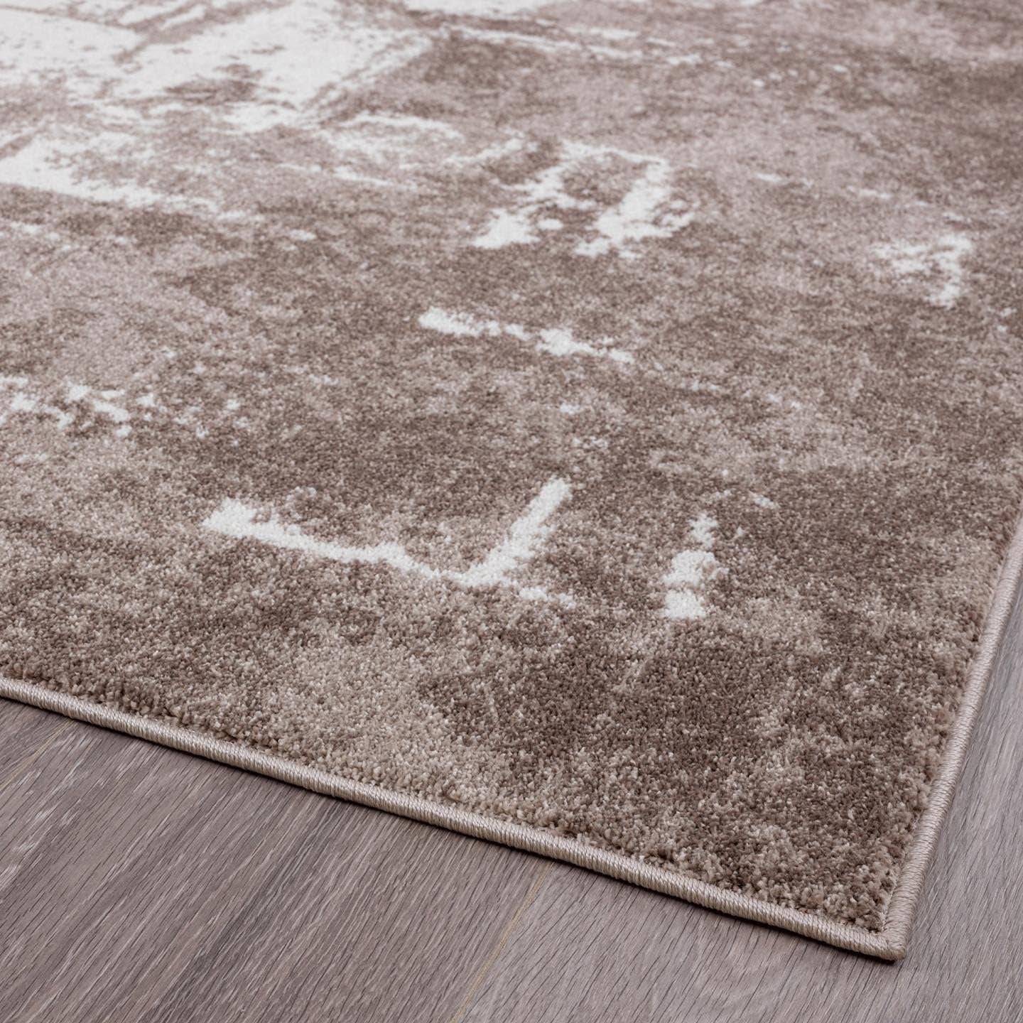 Hampstead Abstract Area Rug - Medium Pile, Modern Area Rug, Beige / 8 X 10