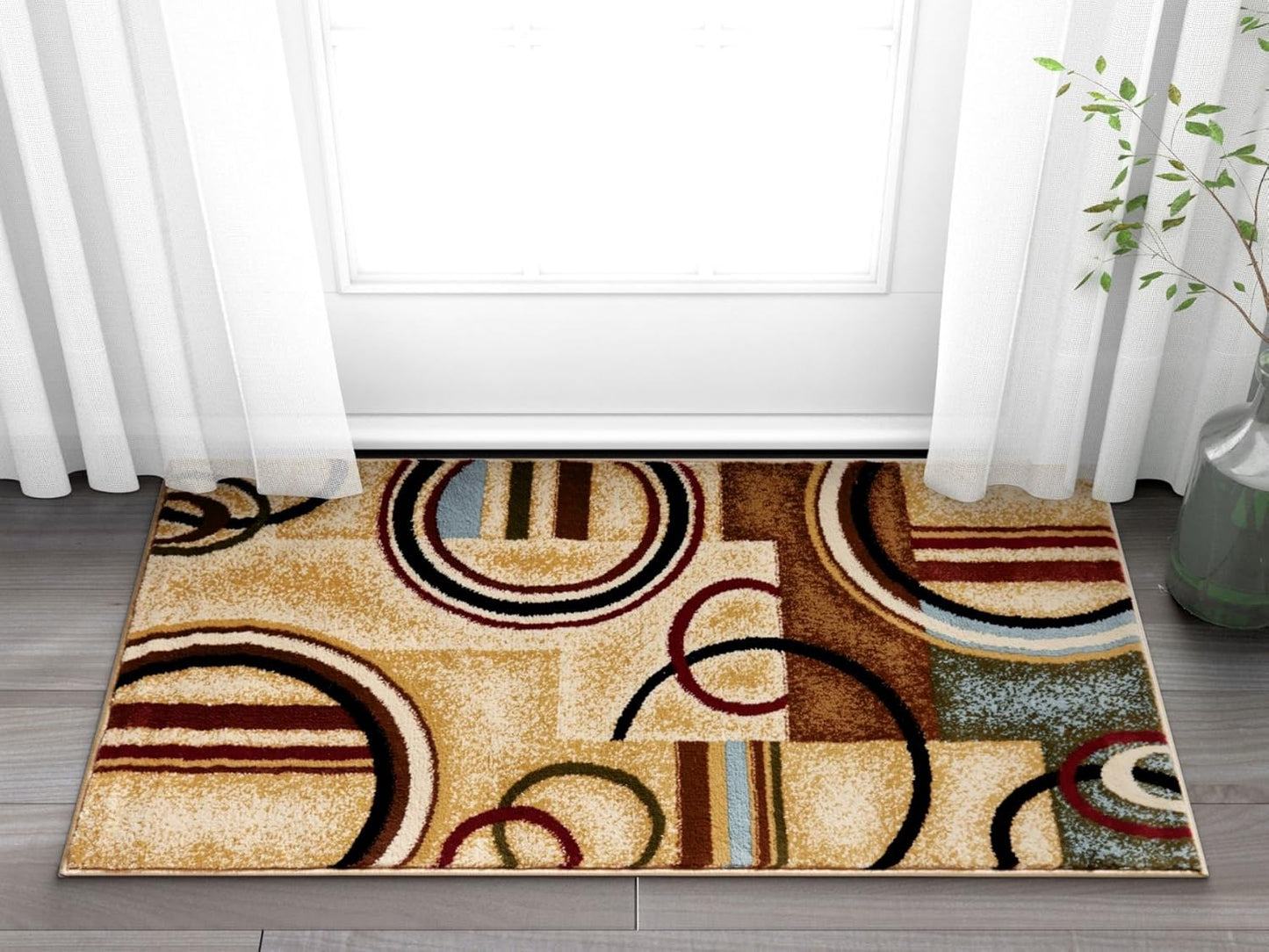 Barclay Arcs & Shapes Ivory Modern Geometric Area Rug 2'3" X 3'11"