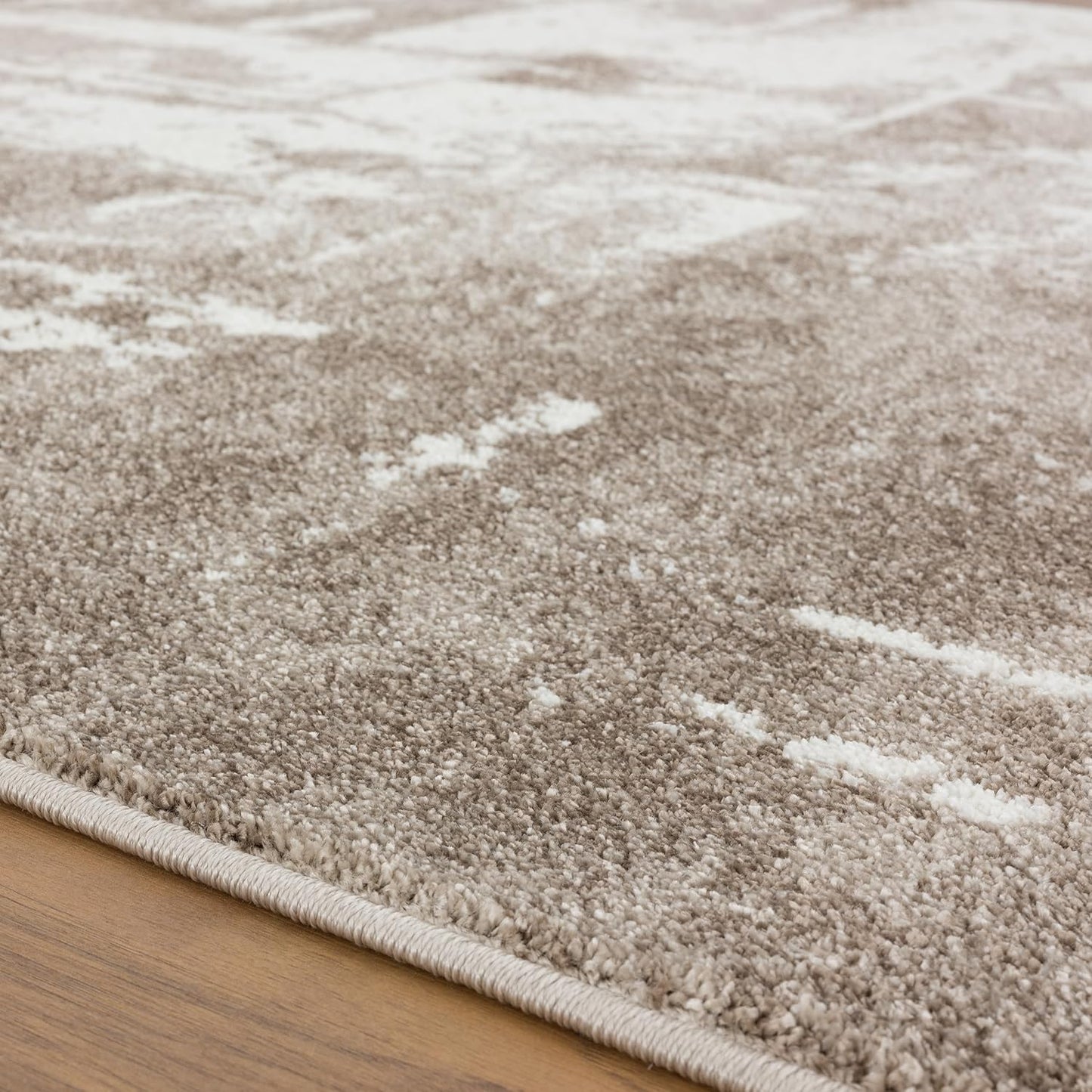 Hampstead Abstract Area Rug - Medium Pile, Modern Area Rug, Beige / 8 X 10