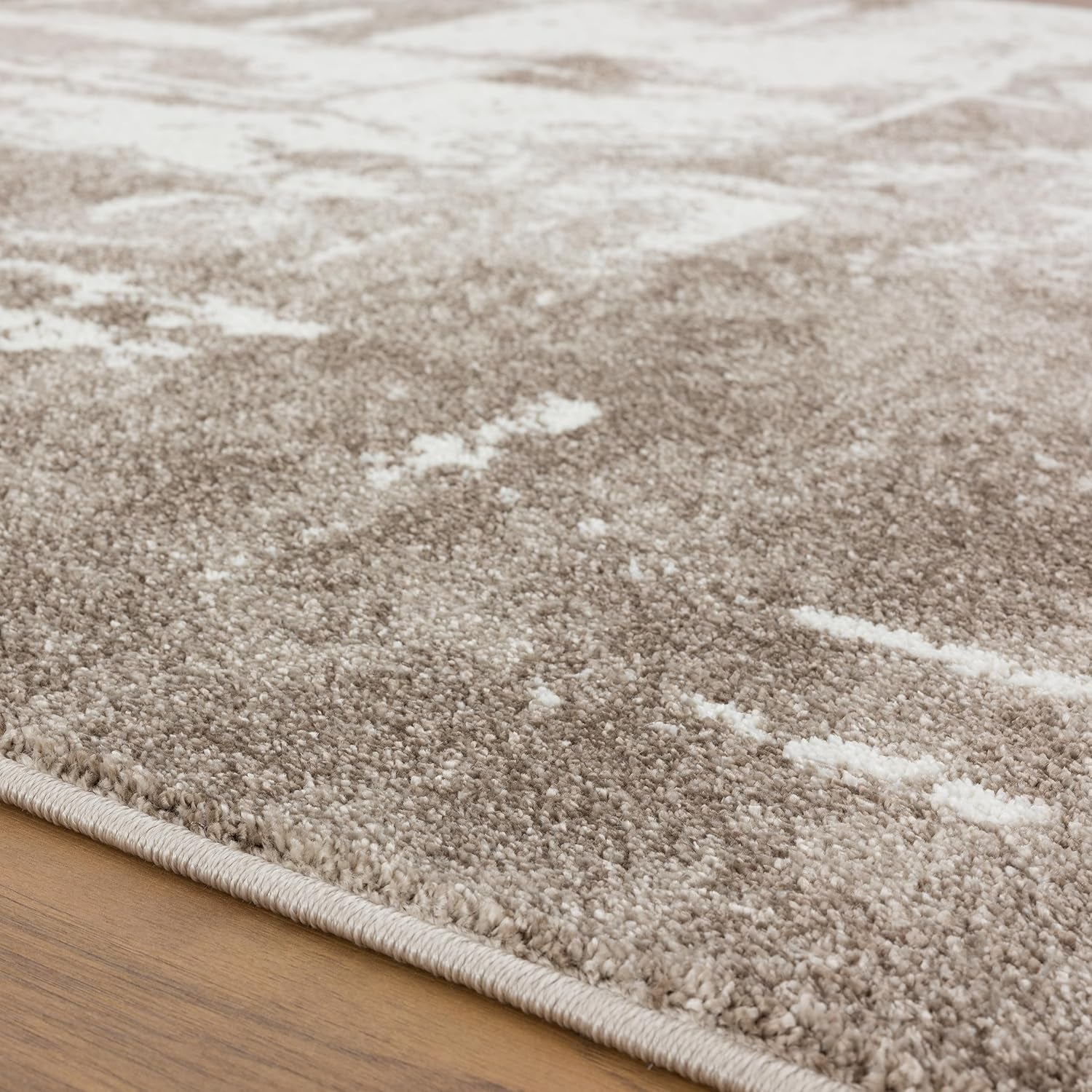 Hampstead Abstract Area Rug - Medium Pile, Modern Area Rug, Beige / 8 X 10