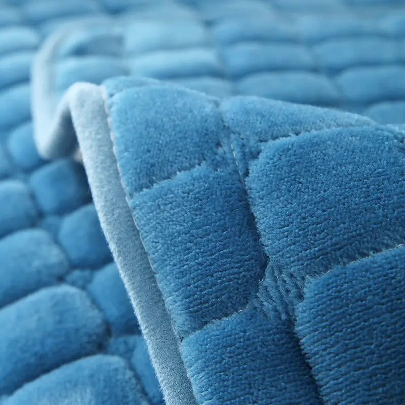 Sofa Cushion Plush Non-Slip Thickened Sofa Cover Cushion Flannel Sofa Cover Universal Solid Color Dust-Proof Sofa Seat Cover