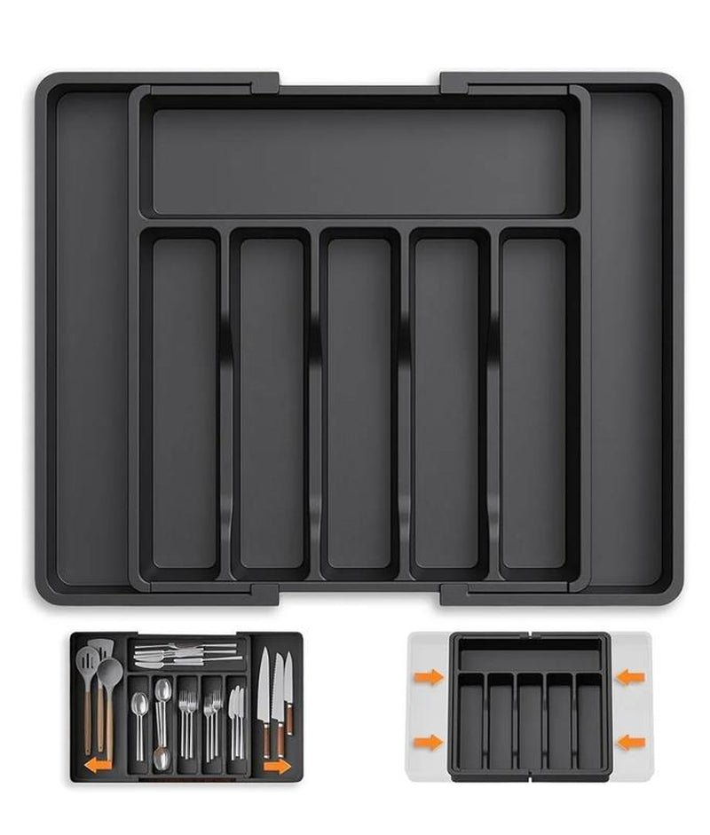 Expandable Silverware Drawer Organizer - Utensil Drawer Organizer - Kitchen Organizers and Storage - Silverware Organizer - Kitchen Drawer Organizer - Utensil Organizer for Kitchen Drawers