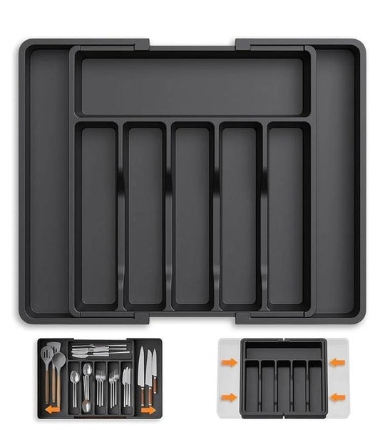 Expandable Silverware Drawer Organizer - Utensil Drawer Organizer - Kitchen Organizers and Storage - Silverware Organizer - Kitchen Drawer Organizer - Utensil Organizer for Kitchen Drawers