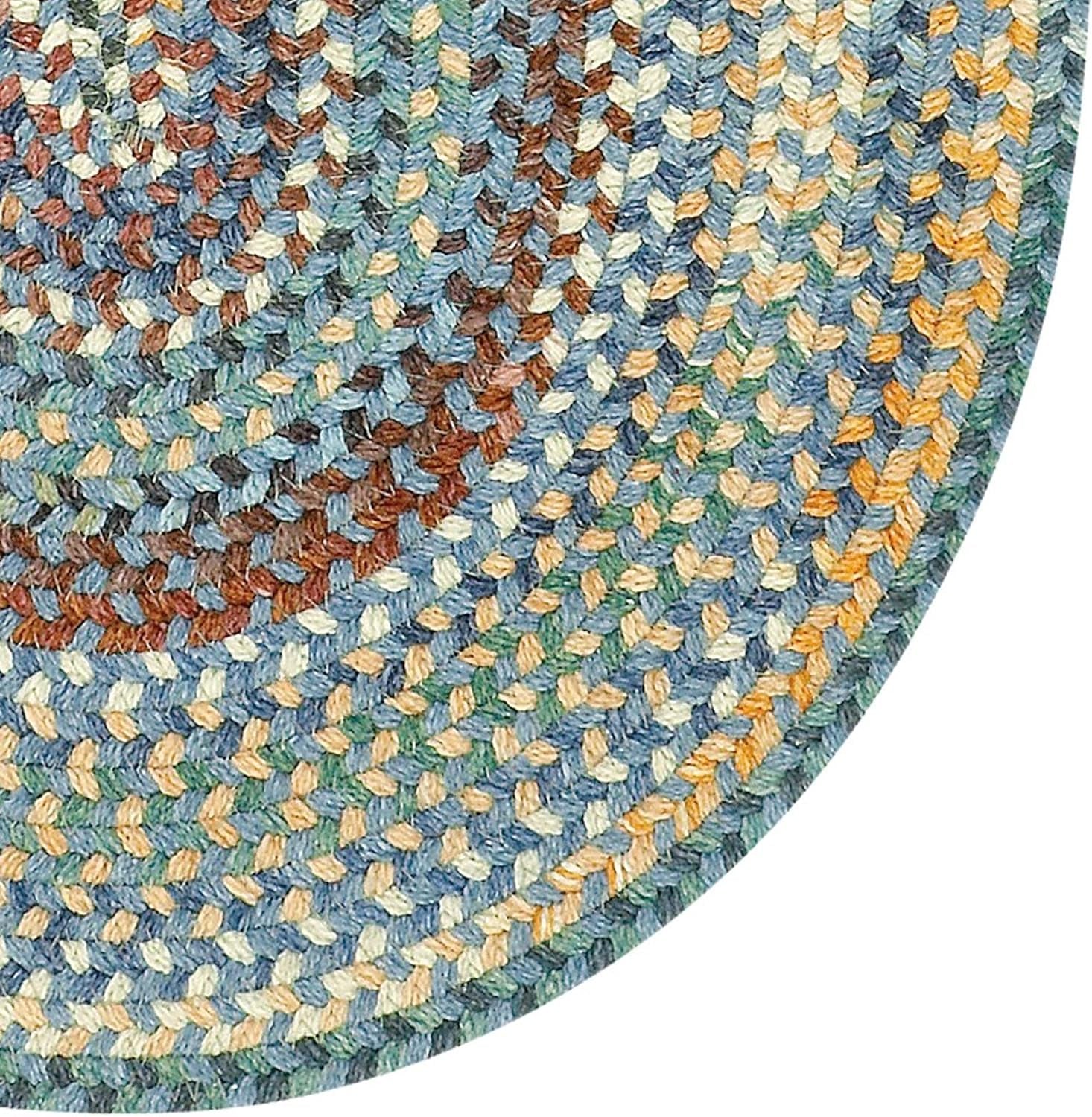 American Heritage Legacy Blue 2'0"X4'0" Oval Braided Rug