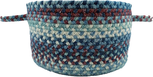 American Heritage Barn Blue 0' 12" Basket Braided Rug