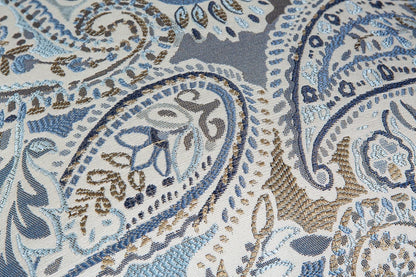 Pack of 2 Decorative Pillow Covers Throw Pillow Cases,Paisley Pattern,18X18 Inches,Blue Brown Cream Multicolor