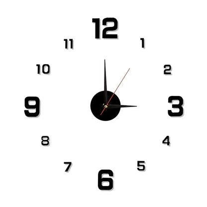 Luminous 3D Frameless Acrylic Wall Clock, Digital Clock, Silent Clock for Living Room, Bedroom, Office, Wall Decoration, DIY