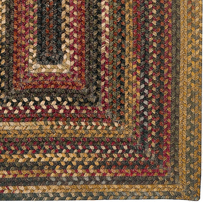 American Heritage Woodstone 3' 0" X 5' 0" Concentric Rectangle Braided Rug