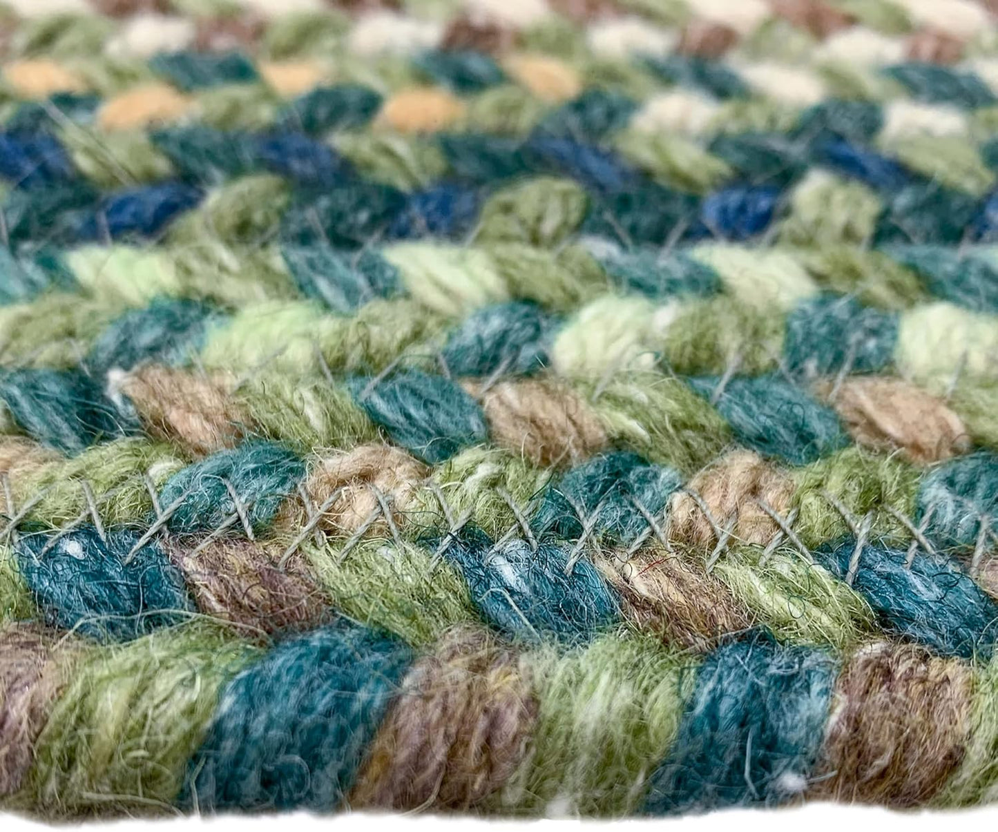 American Heritage Sage 0' 24" X 0' 36" Concentric Rectangle Braided Rug