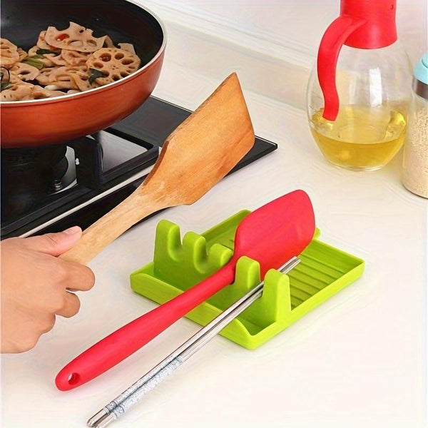 Silicone Spoon Rest, 1 Count Kitchen Utensil Spatula Holder, Kitchen Accessories, Kitchen Storage & Organization, Kitchen Tools Accessories