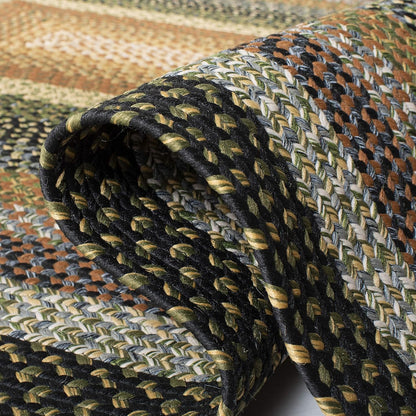 Washable Rug Braided Collection - 2'3" X 6' Runner, Multi, Weather Resistant & Easy Cleaning, Ideal for Patio, Backyard, Mudroom, Deck, Hallway, Kitchen (BRD308A)
