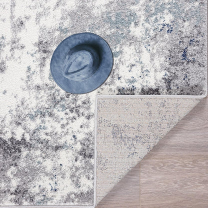 Hampstead Abstract Area Rug - Medium Pile, Modern Area Rug, Ivory / 8 X 10