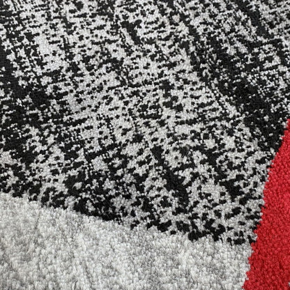 Luxe Weavers Victoria Collection 3895 Gray 2X8 Modern Abstract Geometric Stain Resistant Area Rug